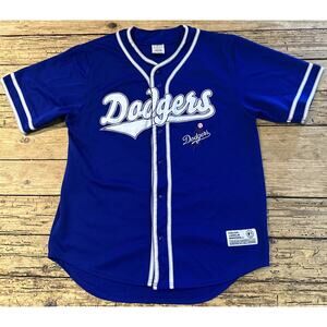 True Fan Genuine Merchandise Men’s Royal Blue Embroidered Dodgers Jersey Size L
